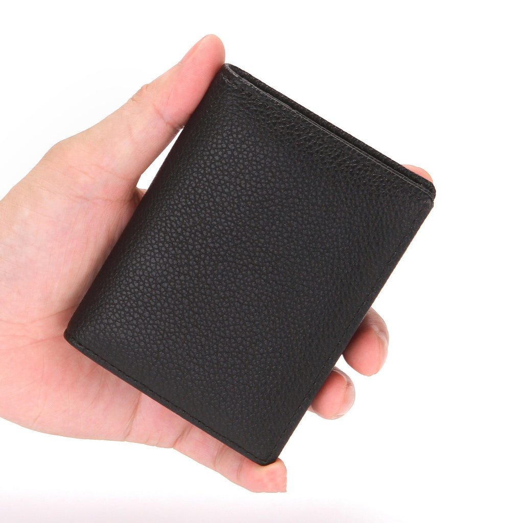 Men's Large Capacity Pu Litchi Pattern Card